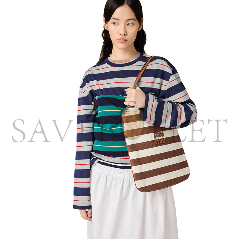M1v M1v ivy canvas and leather bag 5bg231 (40*35cm)